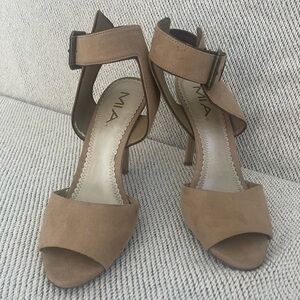 MIA Women's Brown Strappy Heels